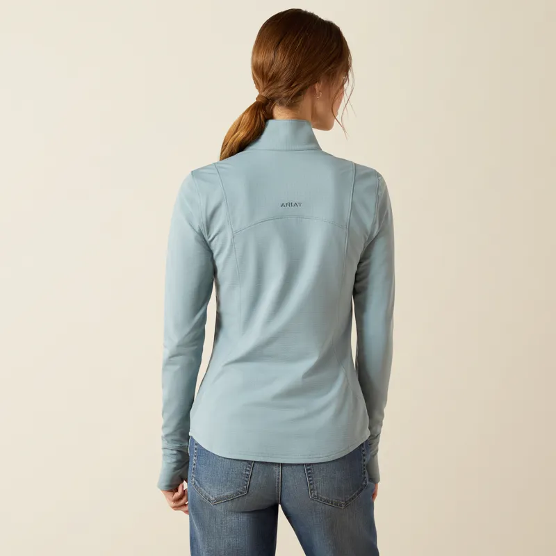 Ariat Ladies Gridwork 2.0 1/4 Zip Baselayer Lead-1