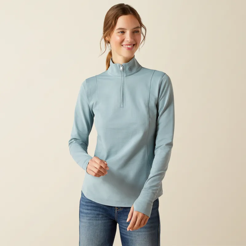Ariat Ladies Gridwork 2.0 1/4 Zip Baselayer Lead