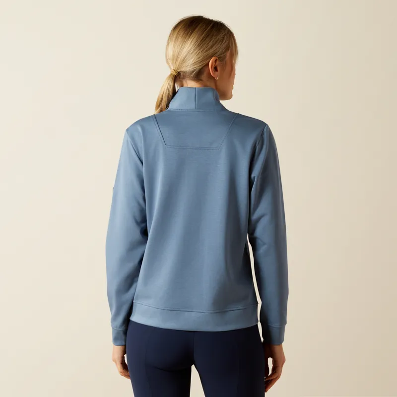 Ariat Ladies Montadale 1/2 Zip Pullover China Blue-1