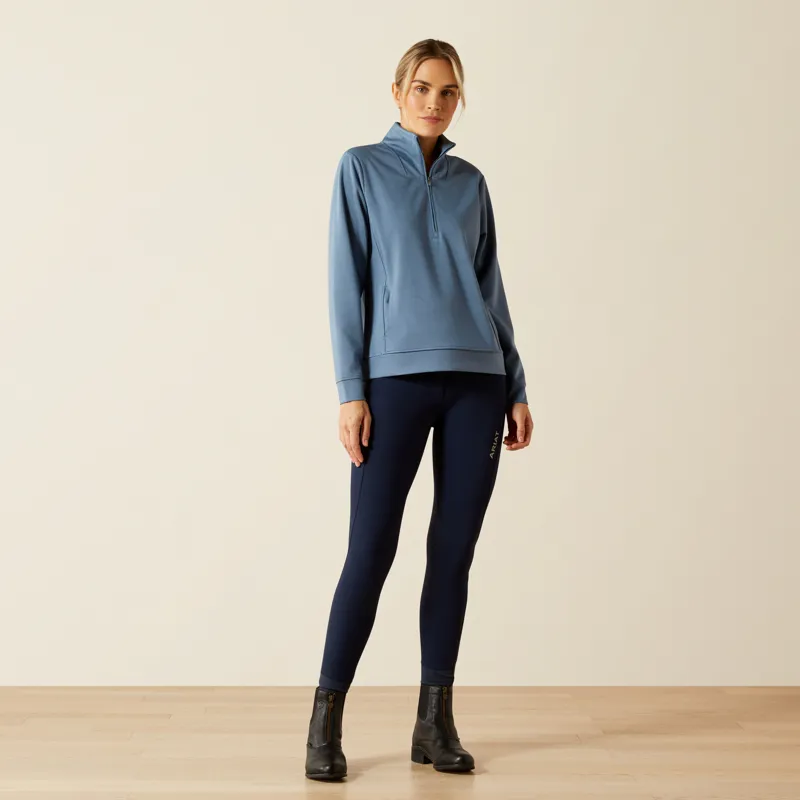 Ariat Ladies Montadale 1/2 Zip Pullover China Blue-3
