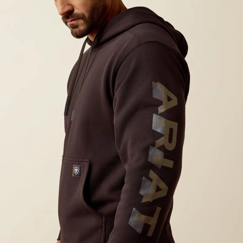 Ariat Rebar Men's Lightweight Hoodie Licorice/Canteen-2