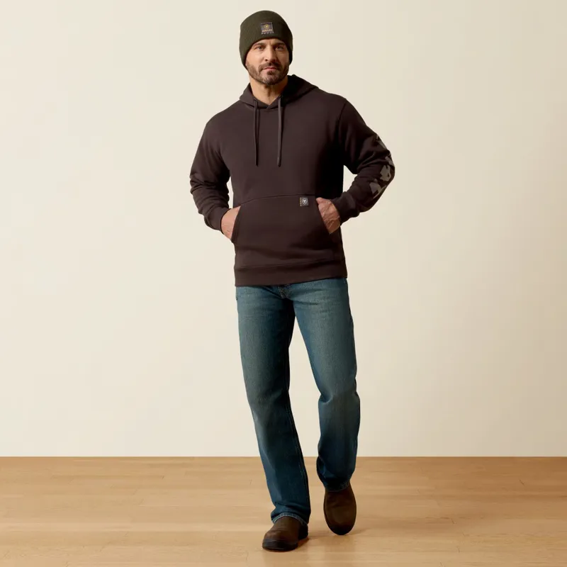 Ariat Rebar Men's Lightweight Hoodie Licorice/Canteen-3