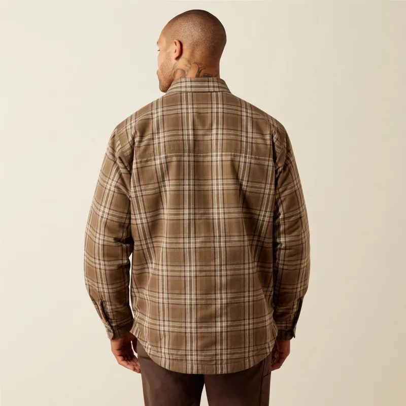 Ariat Rebar Mens Flannel Insulated Shirt Jacket Canteen-1