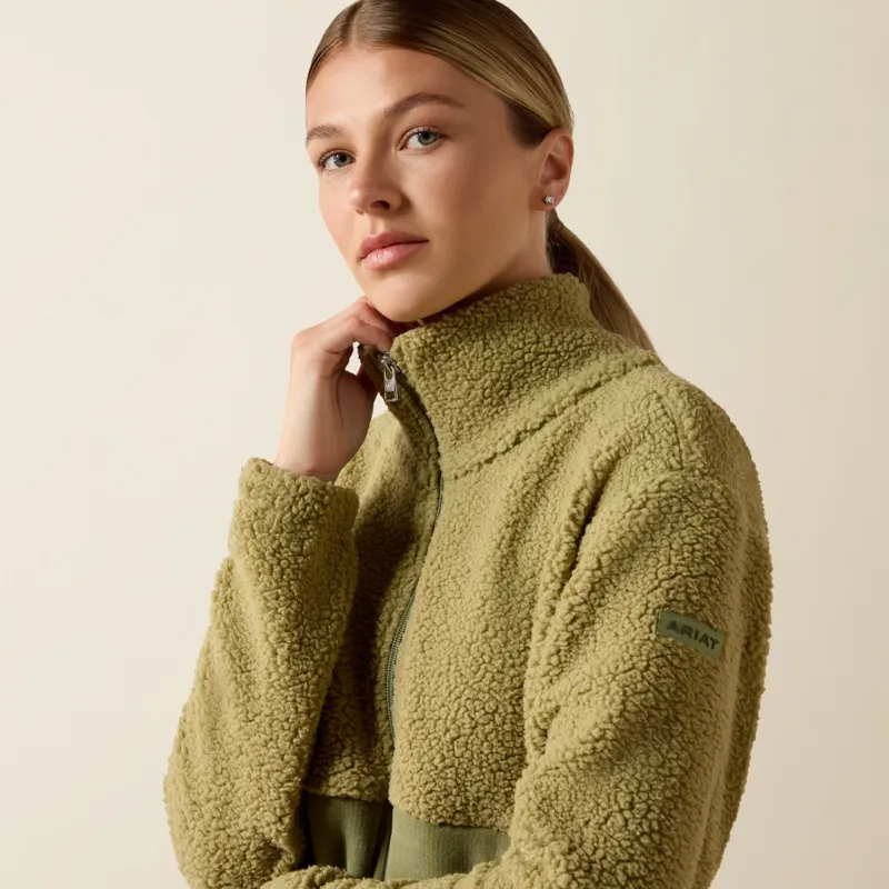 Ariat Womens Laviolette Full Zip Oil Green-2