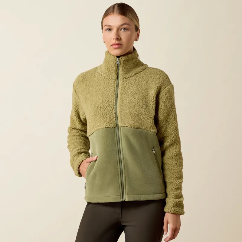 Ariat Womens Laviolette Full Zip Oil Green
