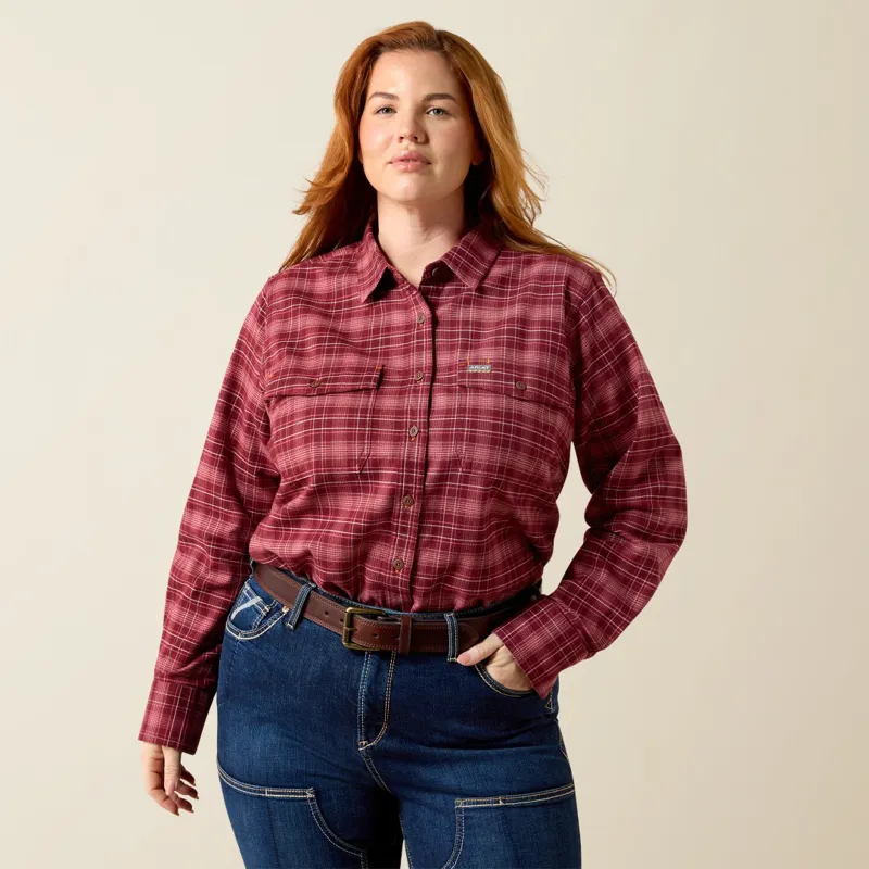 Ariat Rebar Women's Flannel Insulated Shirt Jacket Rain Drum