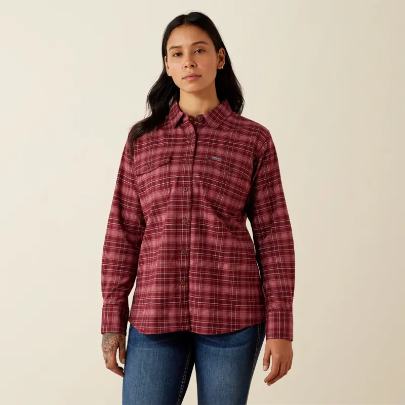 Ariat Rebar Women's Flannel Insulated Shirt Jacket Rain Drum-5