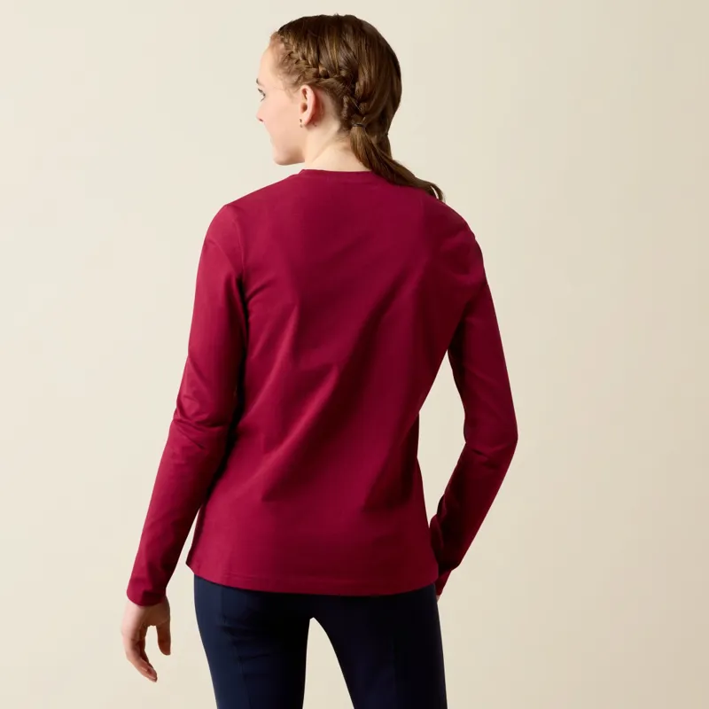 Ariat Youths Painted Dream T-Shirt Beet Red-1