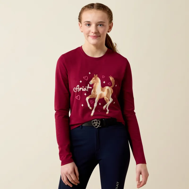 Ariat Youths Painted Dream T-Shirt Beet Red