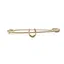 Equetech Traditional Horseshoe Stock Pin Gold 75mm
