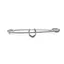 Equetech Traditional Horseshoe Stock Pin Silver 75mm