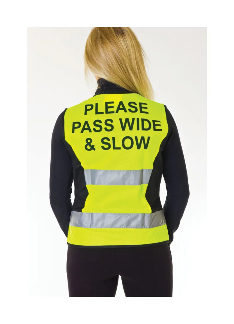 HyViz Waistcoat Please Pass Wide and Slow Yelllow/Black-1