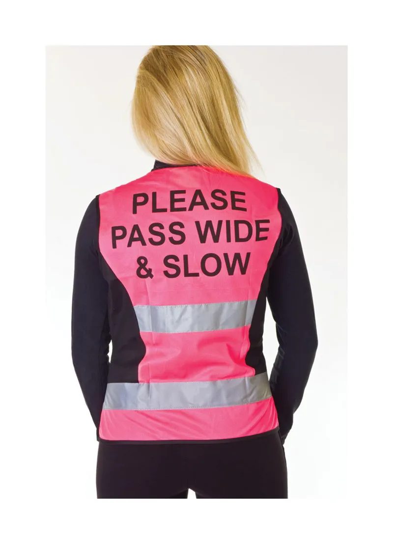 HyViz Waistcoat Please Pass Wide and Slow Pink/Black