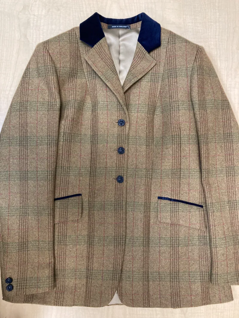Mears Mobberley Ladies Tweed Riding Jacket With Navy PremTrim