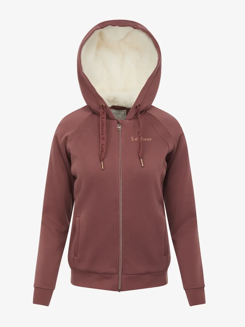 LeMieux Ladies Sherpa Hoodie Orchid-3