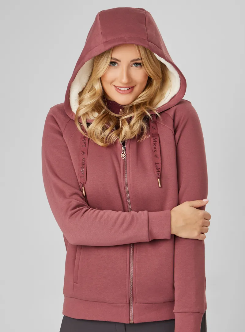 LeMieux Ladies Sherpa Hoodie Orchid-1