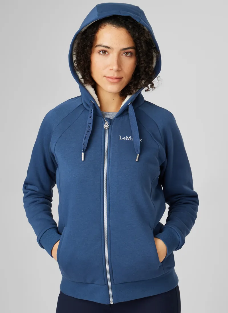 LeMieux Ladies Sherpa Hoodie Atlantic-8