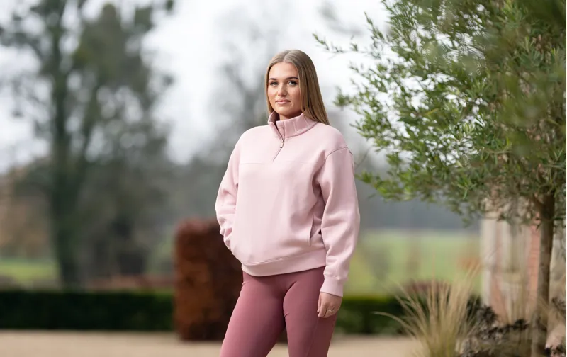 LeMieux Ladies Kali Half Zip Sweat PInk Quartz-8