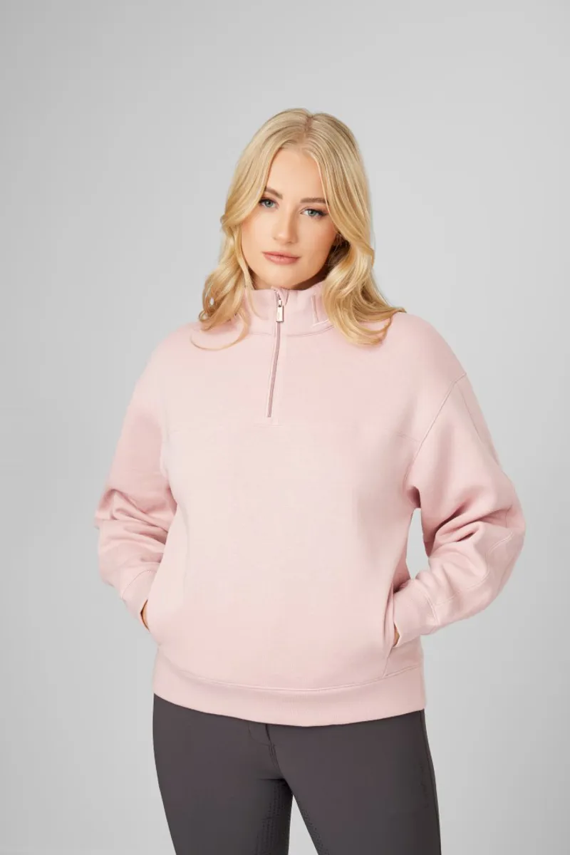 LeMieux Ladies Kali Half Zip Sweat PInk Quartz
