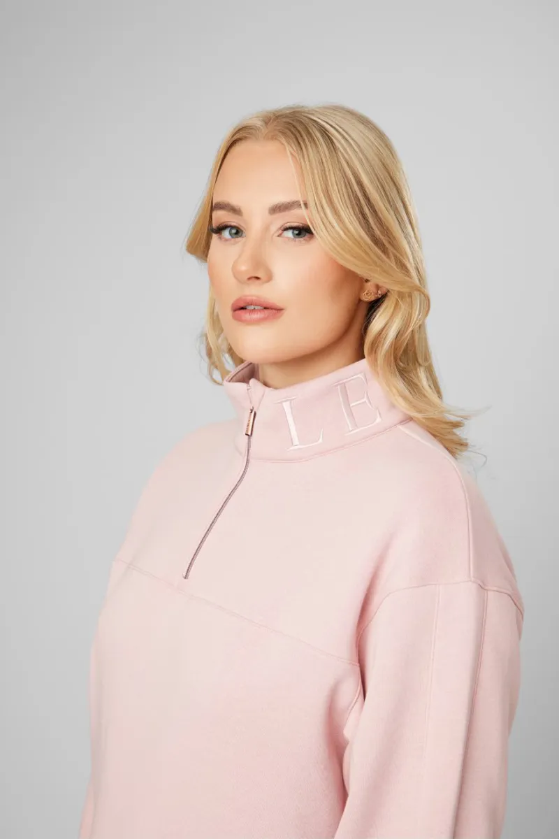 LeMieux Ladies Kali Half Zip Sweat PInk Quartz-2
