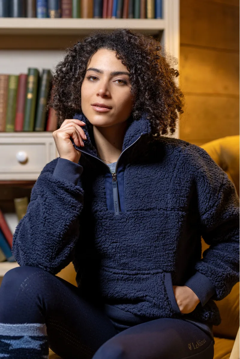 LeMieux Ladies Tara Teddy Fleece Navy-2