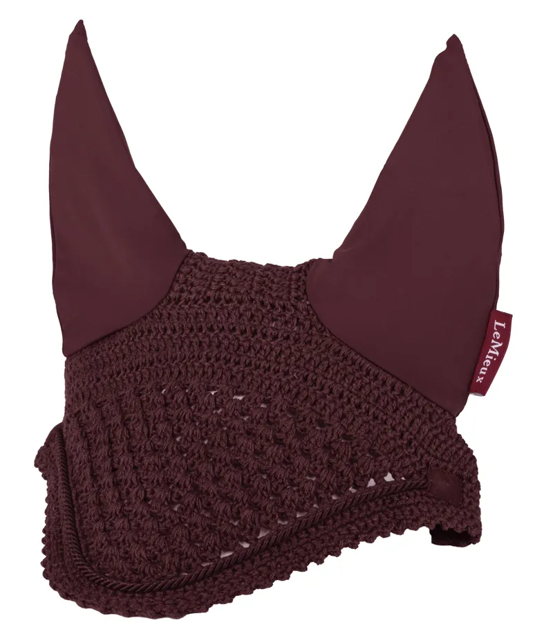 LeMieux Vogue Braided Fly Hood/Veil Burgundy