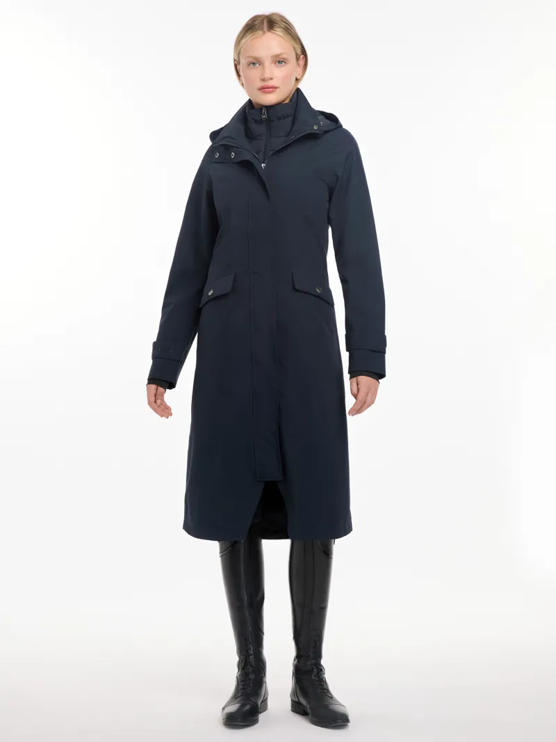 LeMieux Amelie Waterproof Lightweight Riding Coat Navy