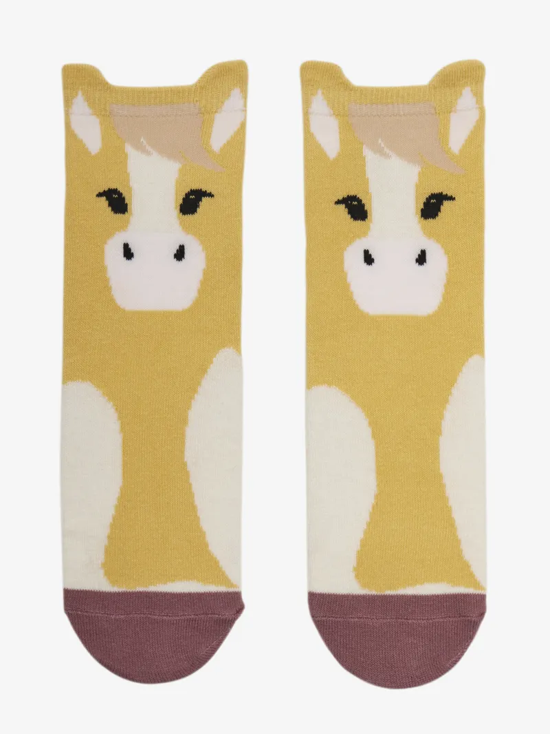 LeMieux Mini Character Socks Lemon-1