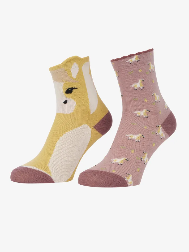 LeMieux Mini Character Socks Lemon