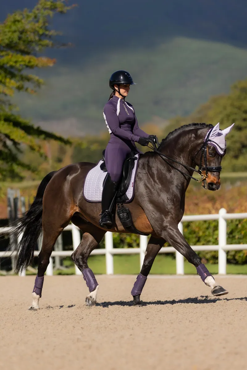LeMieux Suede Dressage Square Lilac-2
