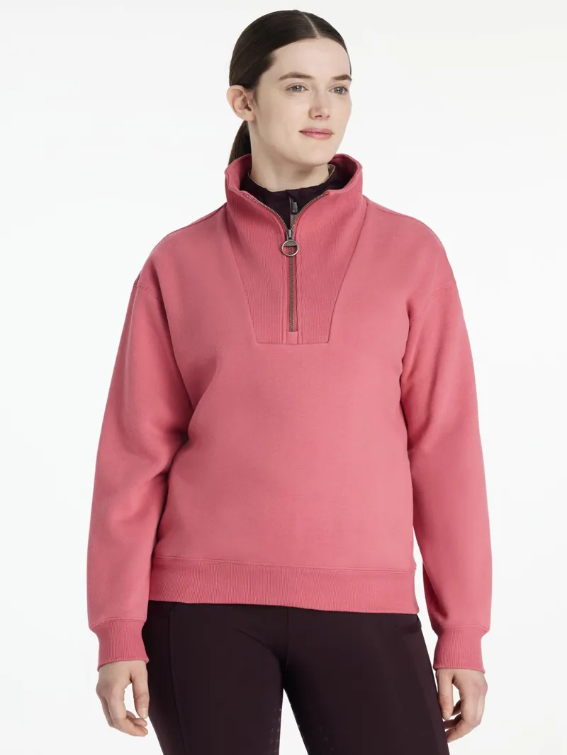 LeMieux Keira Quarter Neck Sweat Cranberry AW25 New Colours-2