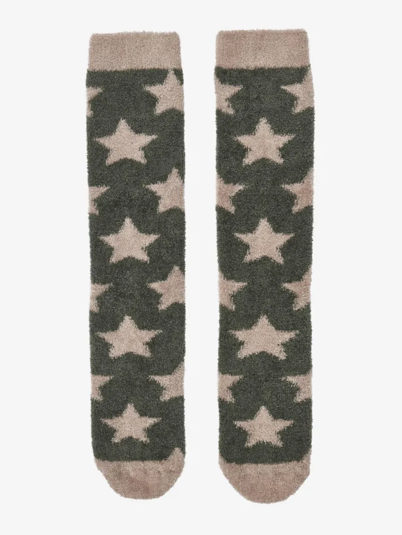 LeMieux Sasha Star Fuffies Socks Almond-1