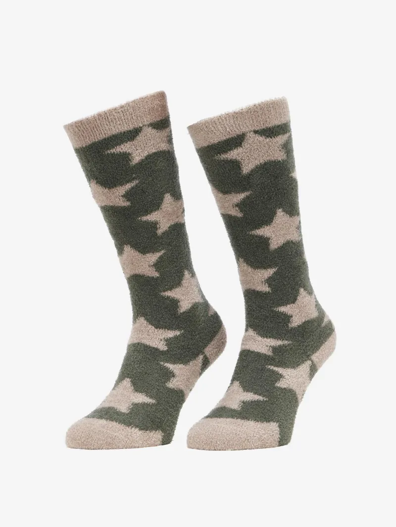 LeMieux Sasha Star Fuffies Socks Almond