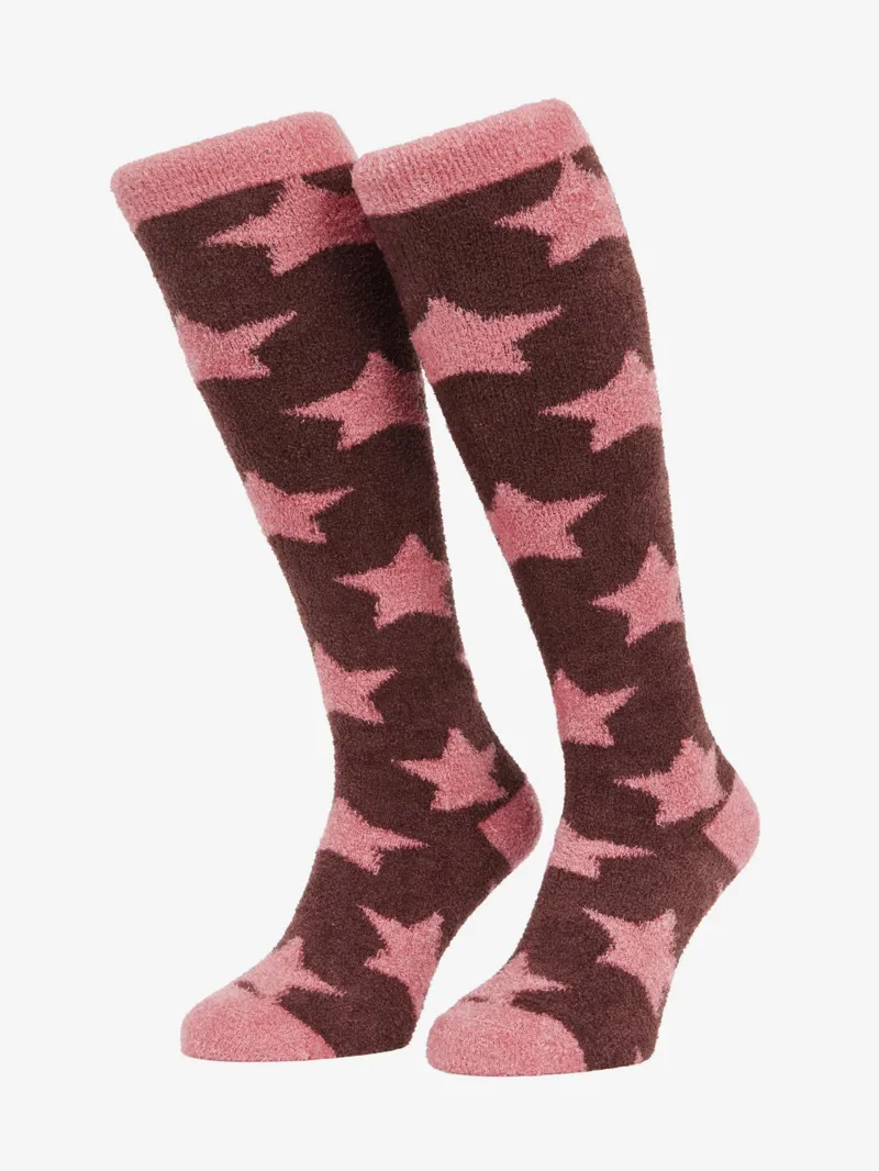 LeMieux Sasha Star Fuffies Socks Damson