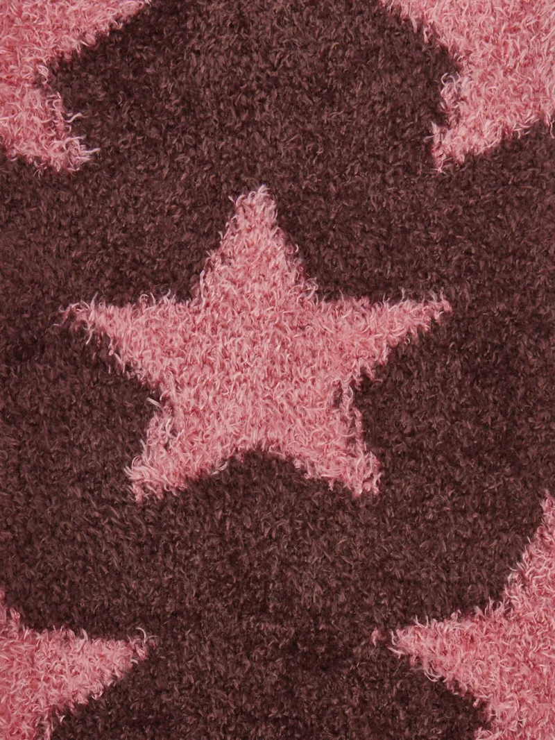 LeMieux Sasha Star Fuffies Socks Damson-2