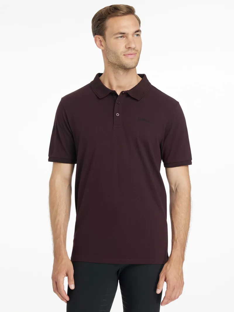 LeMieux Mens Classique Polo Shirt Damson SS26