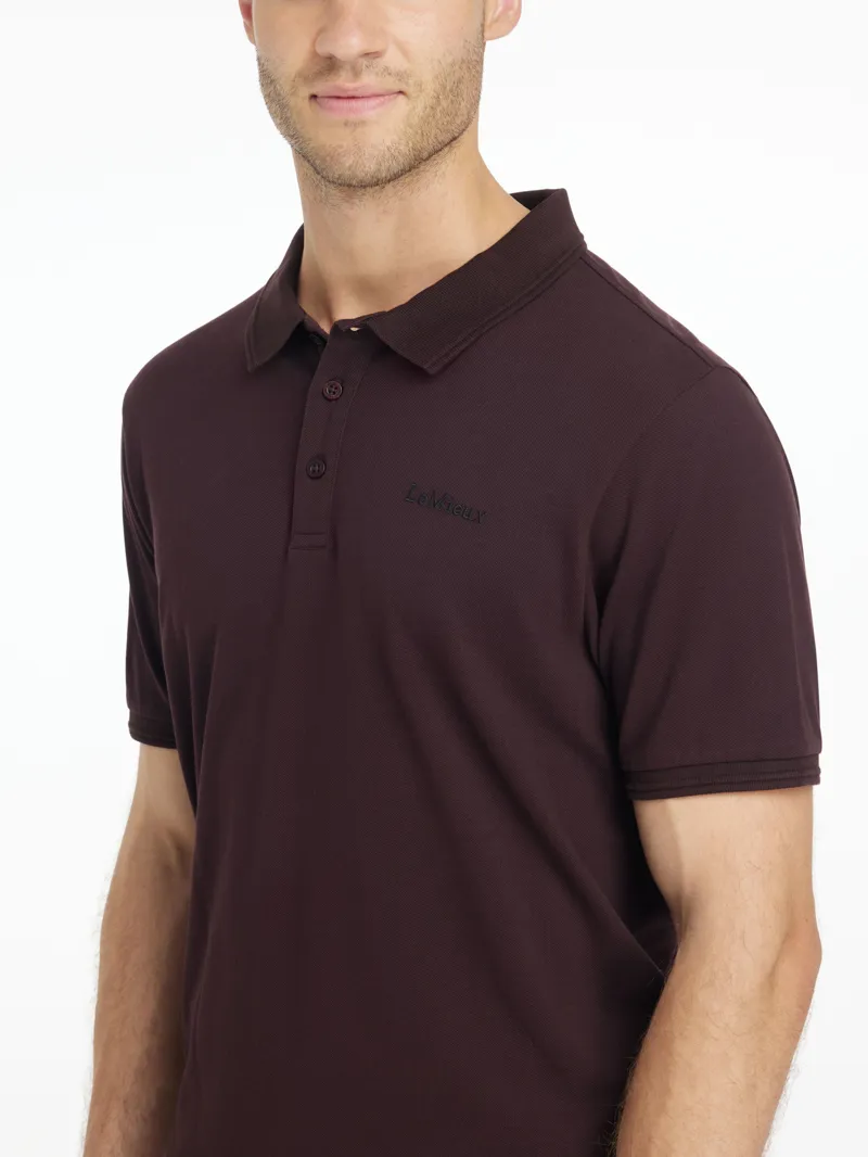 LeMieux Mens Classique Polo Shirt Damson SS26-3