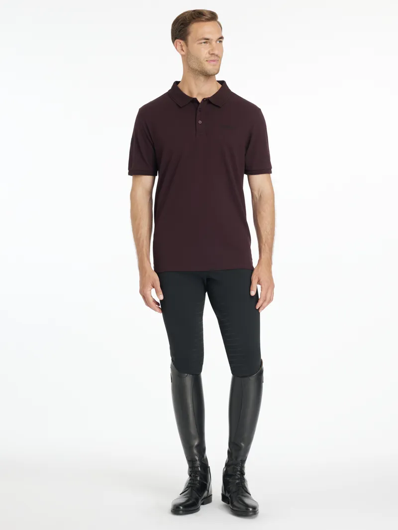 LeMieux Mens Classique Polo Shirt Damson SS26-4