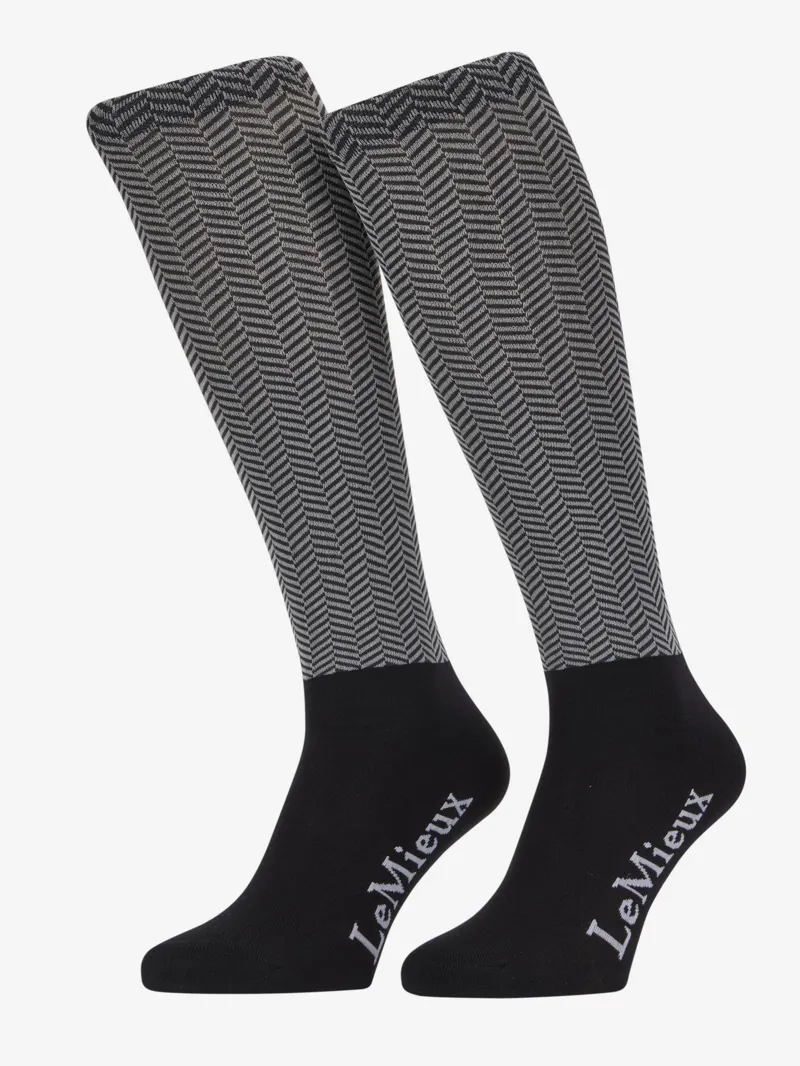 Lemieux Aspen Herringbone Sock Black