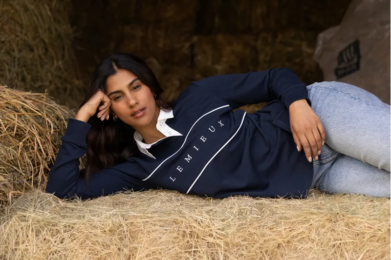 LeMieux Ladies Rochelle Rugby Shirt Navy SS26-1