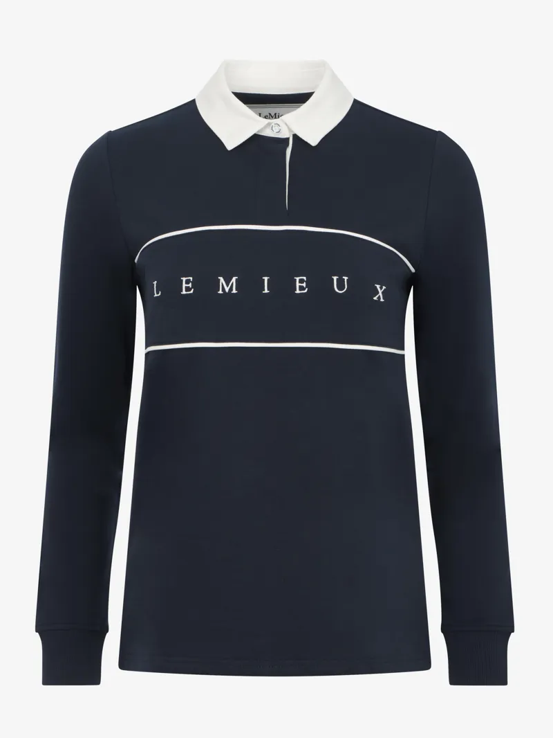 LeMieux Ladies Rochelle Rugby Shirt Navy SS26-2