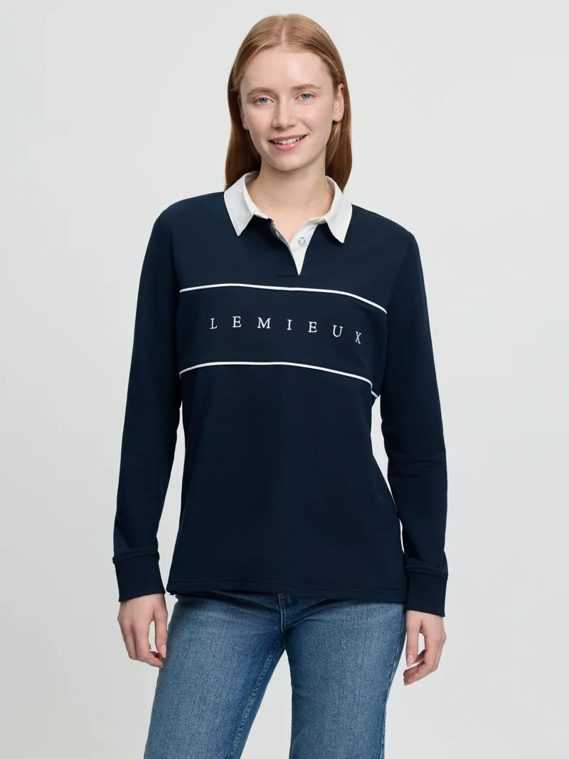 LeMieux Ladies Rochelle Rugby Shirt Navy SS26-3