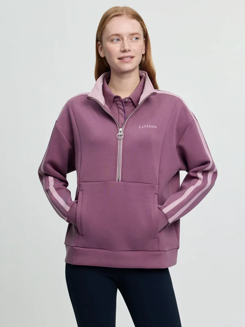 LeMieux Connie Ladies Half Zip Sweat Mallow-1