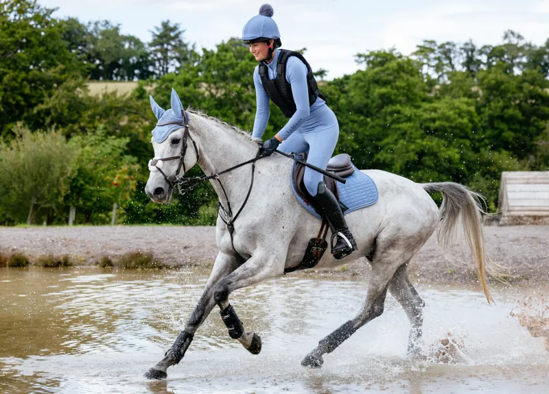 LeMieux Suede Close Contact Square Powder Blue SS26-2