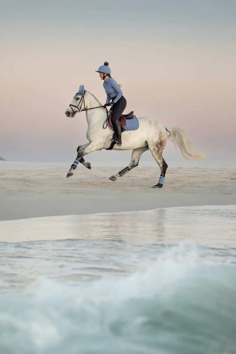 LeMieux Suede Close Contact Square Powder Blue SS26-4