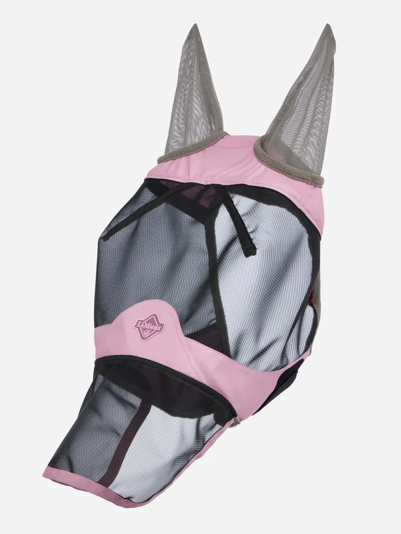 LeMieux Visor-Tek Full Fly Mask Fondant-1