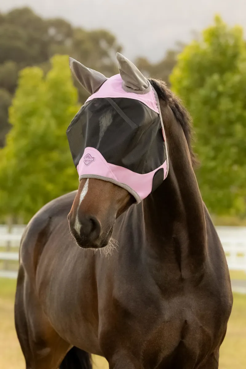 LeMieux Visor-Tek Half Fly Mask Fondant-1