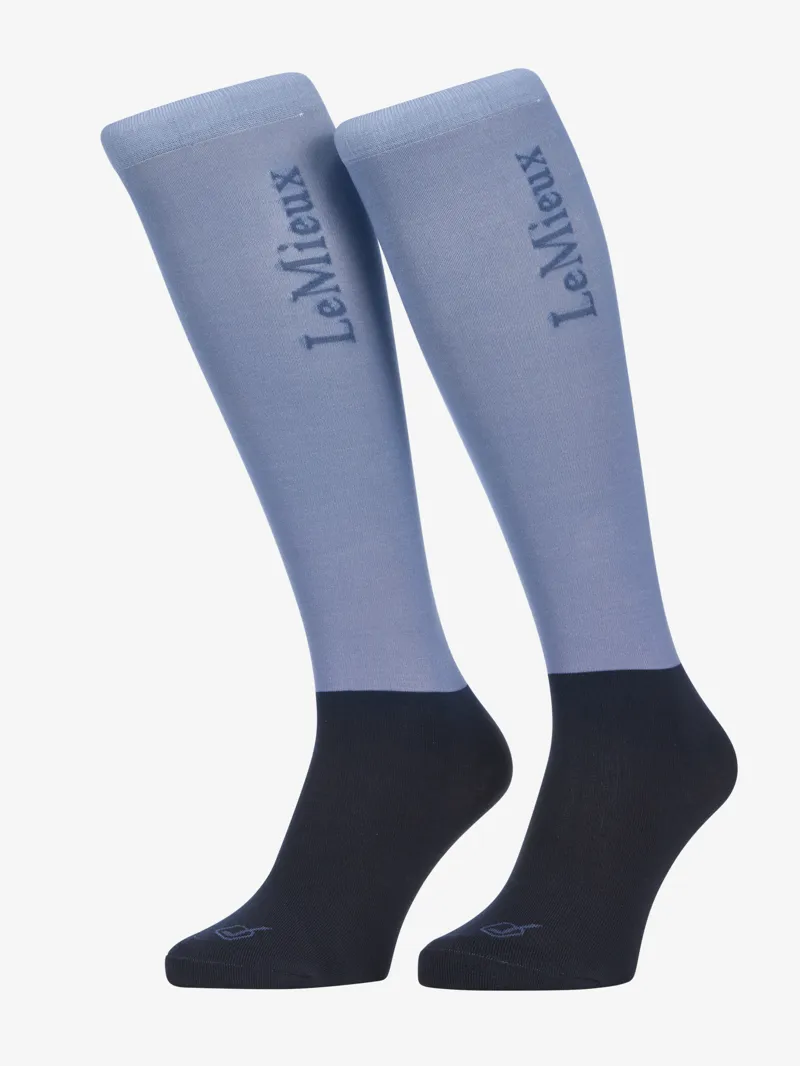 LeMieux Competition Socks 2 Pack Powder Blue SS26
