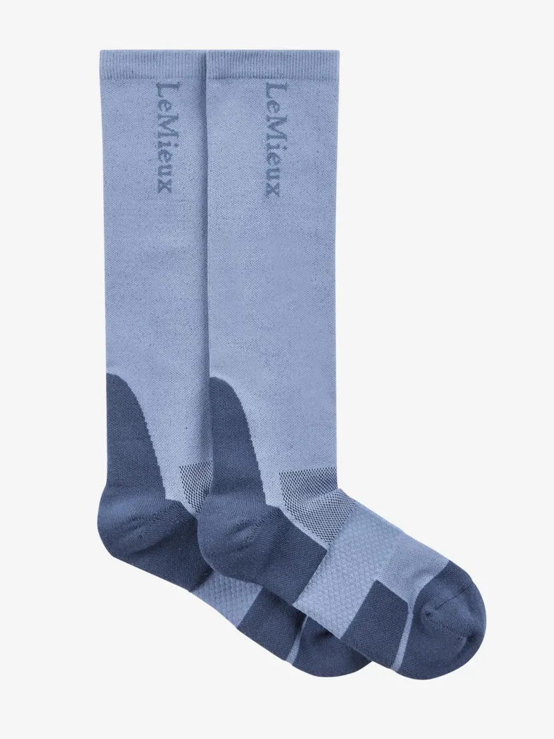 LeMieux Performance Socks Powder Blue SS26-1