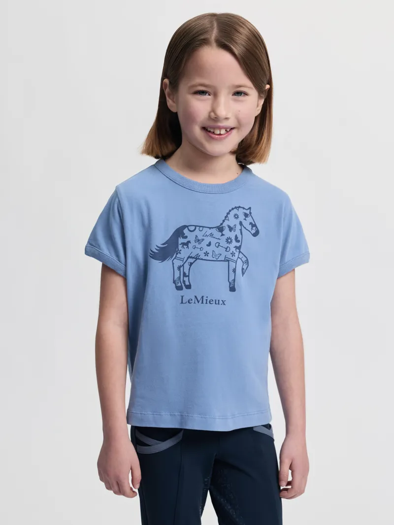 LeMinieux Mini Alex T-Shirt Powder Blue SS26-1